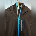 Stoic Nikwax Hooded Full Zip Jacket in Brown Blue Size Small Photo 3