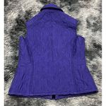 J. McLaughlin  Full Zip Quilted Vest‎ Size  M Jacket Purple Zip Pockets Women's Photo 1