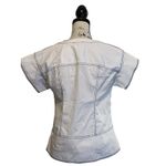Donna Karan New York White Black Stitched Morning Dew Shirt Button Front XS Photo 2