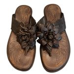 Born Astrid Flower Leather Flip Flop Sandal Size 6 Photo 4