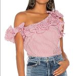 Petersyn Arabella Roseseer Ruffle One Shoulder Top Pink Photo 15