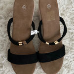 None NEW Wedge Sandals Black Strappy Platform Summer Shoes‎ Size 40 Photo 0