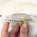 Alice + Olivia  Katie Sleeveless Crossback Strap Wrap Mini Dress White 10 Photo 2