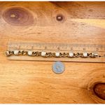 Faux Pearl‎ Gold Tone Simulated Pearl Fancy 6.5" Chain Link Chunky Bracelet Photo 2