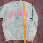 Rich Mom Miami Crewneck Cotton Sweatshirt Mint Green Petal Pink Pastel Medium Photo 6