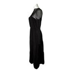 PAMELA LOVE Sheer Maxi Tiered Dress Black Long Sleeves Wednesday Goth Emo Size L Size L Photo 6