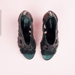 Calvin Klein  Kiani Python Embossed Leather Sandals A8 Photo 6