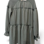 Pink Lily Boutique Sage Green Long Sleeve Ruffle Dress Size XS (M/L fit) Photo 0