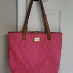 Michael Kors Pink Logo Canvas Tote Photo 0