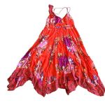 Maeve Anthropologie Grecia Ruffle Floral Chiffon Dress Asymmetrical Size 8 Women Photo 6