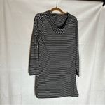 Coolibar Black & White Striped 50+ UPF Long Sleeve Swim Coverup Sun Protection Photo 1