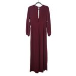 Luxxel  Burgundy Long Sleeve Jumpsuit NWT Size Medium Oxblood Wide Leg Jumpsuit Photo 1