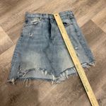 ZARA  Woman Distressed Light Wash Denim Skirt Size US 5 Photo 8