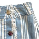 Jack by BB Dakota Skirt Ivanna Blue Striped Raw Hem Chambray Mini Size 2 NEW Photo 5
