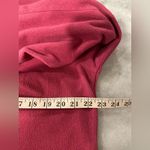L.L. Bean Size XL Pink Mock Neck Floral Print Quarter Zip Fleece Top Zip Pocket Photo 6