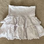 Aritzia Sunday best  boho coquette smocked mini ruffle skirt size small Photo 9