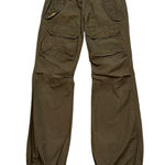 Miss Me  Cargo Pants Brown Small Y2K Low Rise Drawstring Ankle Hem Utility Photo 0