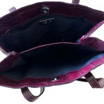 Vintage DESMO croc embossed Leather shoulder Bag Red Photo 3