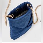 A New Day Cell Phone Blue With Gold Strap Crossbody Purse Bag Photo 8