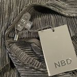 NBD Revolve Mini Dress Sz XL Black Open V-back Plisse Pleats Aluna NWT Photo 6