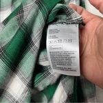 H&M Holiday Beetle Beaded Embellished Button Down Green Plaid Shirt size 4 Photo 8