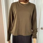 Frame  Cotton Crewneck Top - Rich Military MSRP $128. Size L  Photo 5