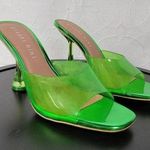 Gianni Bini  Oziee Women Sandals Size 11 Green Clear Vinyl Sculptural Heel NEW Photo 0