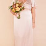 Show Me Your Mumu Rome Twist Gown Champagne Luxe Satin XXS NWT Photo 3