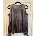 One Clothing  NWT velvet cold shoulder top medium Photo 6