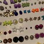 Lot Of 60 Women’s/ Girl’s Costume Stud Earrings Pierced Earring Studs Variety Photo 5