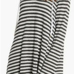La Blanca π Slouchy Hooded Sweater Cover-Up Tunic Black White Stripes Medium NWT Photo 0