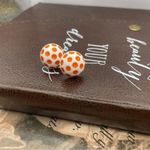 Rare Vintage Red White Polka Dot Earrings Photo 6