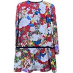 Roberto Cavalli Dress Size M Mini Y2K Boho Floral Butterfly Lemon Persimmon Photo 1