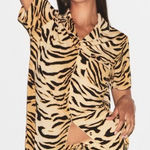 SKIMS NWT Sleep Short Sleeve Button Up Top Photo 0