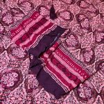 Artisan NY Tunic Top Womens 1X Pink Burgundy Paisley Print Shirt Boho Tassels Photo 6