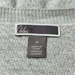 Chelsea28 Women’s M Heather Pale Gray Cotton Waffle Knit Open Sweater Cardigan Photo 4