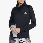 Adidas Women's  Aeroready GS8594 Sweat Black/Gold Pullover - Small Photo 0