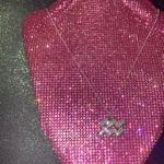 Boutique Sterling Silver 925 Aquarius Zodiac Sign Necklace January February Bling Bedazzled Shine Photo 8