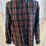 LL Bean Flannel Button Down 100% Cotton Shirt Small layered cabincore campcore Black Photo 0