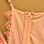 Lulus Lulu’s Take a Moment Lace Cutout Mini Dress Light Pink Small Photo 8