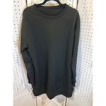 Black Crew Neck Long Sleeve Sweatshirt Dress Oversized Casual Lounge XL Size XXL Photo 1