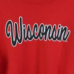 Wisconsin Script‎ Graphic Crewneck Sweatshirt Red Size S Photo 1