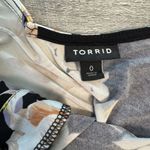 Torrid Black Floral Front Button Detail Swing Tank N28 Photo 2