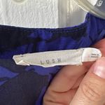 Lush Clothing Lush Midnight Blue and Black Patterned Dress Photo 3