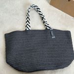 Rachel Zoe  Box of Style Black Straw Tote Bag NWT Photo 2