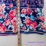 Single floral print‎ three quarter sleeve sheath dress wrap front, size 1X Purple Photo 6