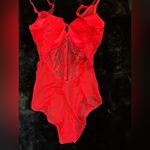 Daisy Fuentes Red Lace Bodysuit - Size Small Photo 7