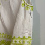 Vineyard Vines embroidered linen tank top white neon size 00 Photo 4