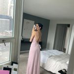 superdown Pink Crossover High Slit Backless Maxi Dress Prom Gown Photo 1