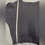 Leroy‎ Knitwear Vintage Boat Neck Dolman Shimmer Striped Grey Sweater Womens Med Gray Photo 10